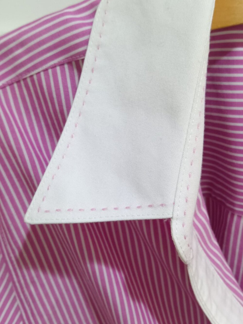 Brooks Brothers Fitted Non-Iron Cotton Shirts Stripes & Pick Stitch -Set of 3 - Picture 9 of 13